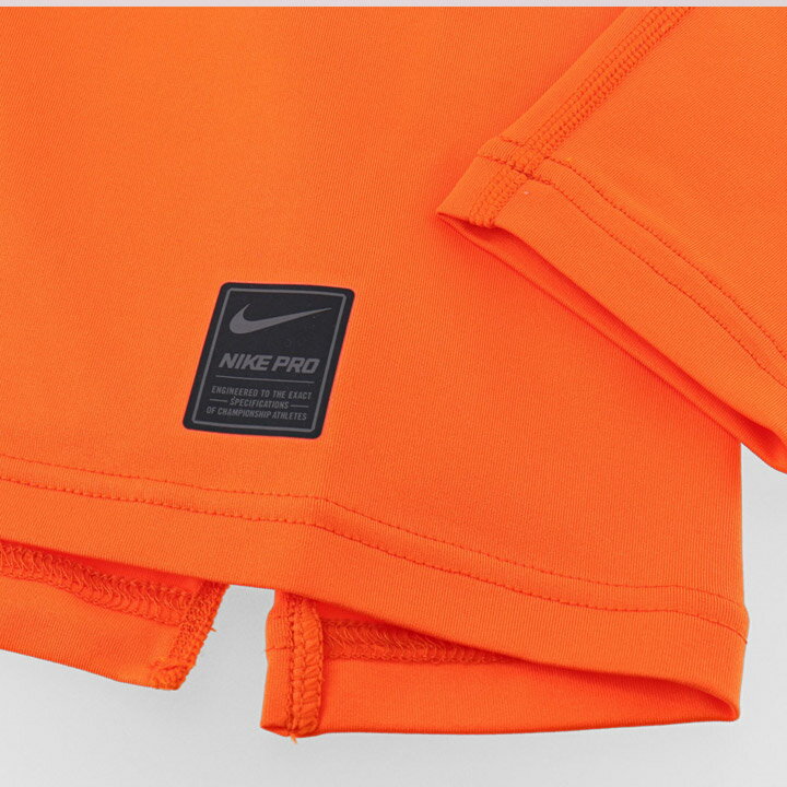 コンプレッション 長袖シャツ メンズ ナイキ NIKE PRO ナイキプロ/スポーツウェア 自宅トレーニング ジム ランニング 男性用 アンダーシャツ インナー クルーネック 機能ウェア 紳士 トップス オレンジ/AO4857-801