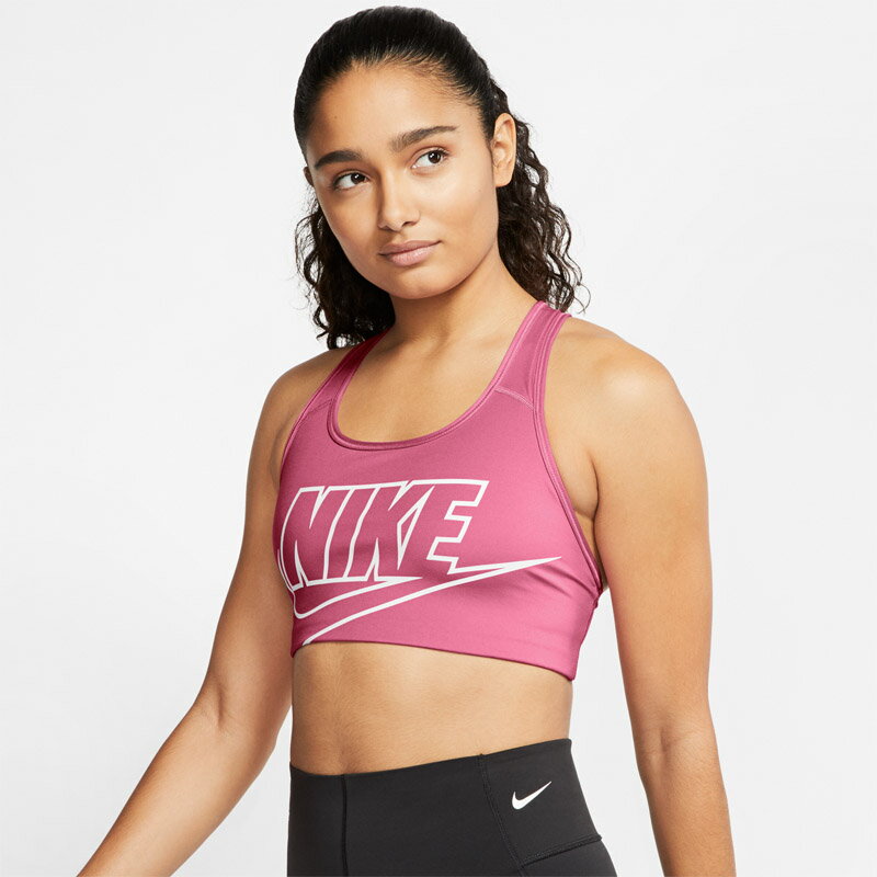 スポーツブラ ミディアムサポート レディース ナイキ NIKE MED ノンパッドフューチュラブラ/スポーツウェア 女性 スポブラ ピンク系 ブラトップ ジム ランニング フィットネス ヨガ 自宅トレーニング/BV3644-684【返品不可】