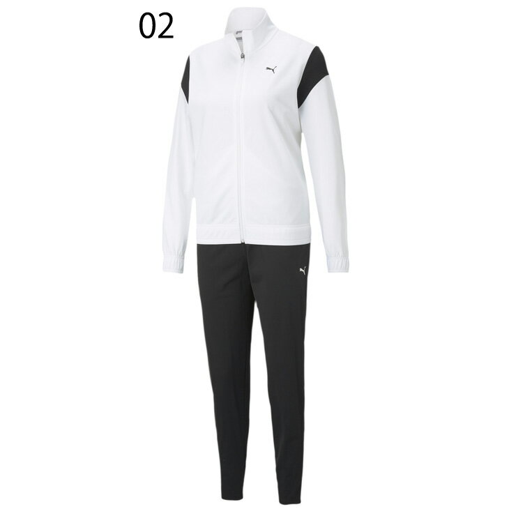 ジャージ 上下セット トラックスーツ レディース/プーマ PUMA CLASSIC トレーニングスーツ/スポーツウェア 女性 ジャケット パンツ 上下組 トレーニング フィットネス セットアップ 運動/588991