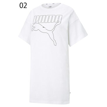 半袖 ワンピース レディース プーマ PUMA REBEL Tシャツ ドレス/スポーツ カジュアル ウェア 女性 ビッグロゴ トップス/588843