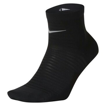 靴下 ランニングソックス 23-29cm メンズ レディース/ナイキ NIKE スパーク ライトウェイト クォーターソックス/スポーツソックス マラソン ジョギング 陸上 ブラック 黒 男女兼用 くつした/SK0049-010【取寄】