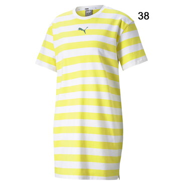 ワンピース 半袖 ボーダー柄 レディース プーマ PUMA SUMMER STRIPES AOP ドレス/カジュアル マリンスタイル サマードレス 女性 トップス/845867