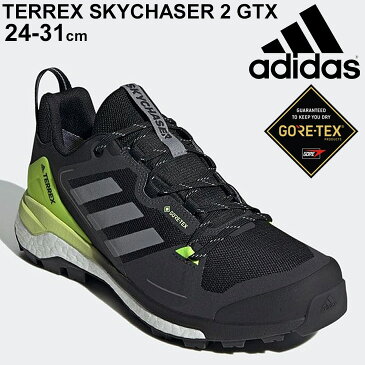 ハイキングシューズ 防水 GORE-TEX メンズ スニーカー/アディダス adidas TERREX テレックス スカイチェイサー 2 GTX/アウトドアシューズ ローカット 靴 キャンプ 男性 くつ/KYX78【取寄】
