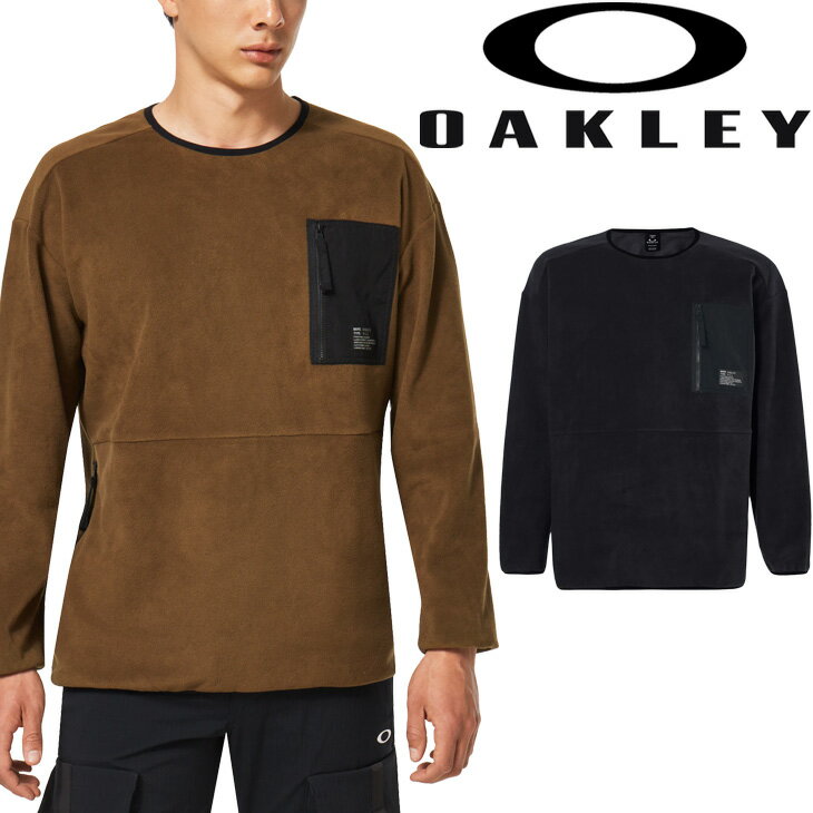 フリースシャツ メンズ オークリー OAKLEY ENHANCE FGL MICRO FLEECE CREW 1.0/スポーツウェア 保温 クルーネック 男性 カジュアル トップス/FOA402983