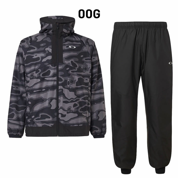 ウィンドブレーカー 裏起毛 メンズ 上下セット/オークリー OAKLEY ウィンドウォーム ジャケット パンツ 10.7/撥水 防風 保温 スポーツウェア 男性 セットアップ 総柄 上下組/FOA401602-FOA401616【ギフト不可】