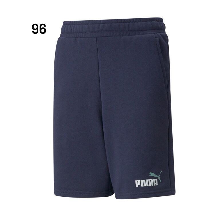 プーマ キッズ ジュニア ハーフパンツ PUMA ESS+ 2カラーショーツ 120-160cm 子供服 ショートパンツ 短パン 子ども用 トレーニング スポーツウェア ウエア カジュアル 普段着 半ズボン 半パン こども ブランド アパレル/589116【pu22pd】