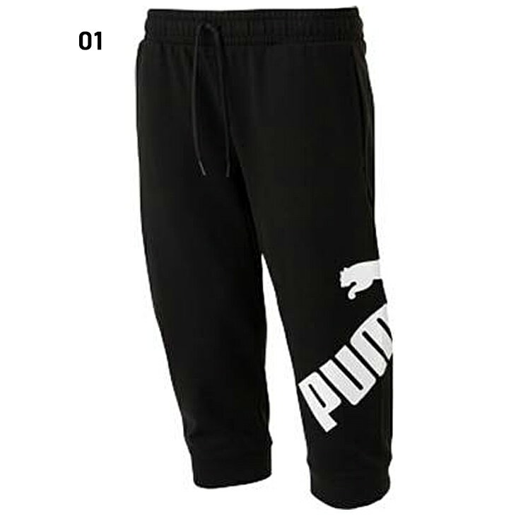 スウエット 7分丈パンツ メンズ/プーマ PUMA ESS+ ビッグロゴ3/4 パンツ/スポーツウェア ボトムス スエット 男性 トレーニング フィットネス ジム 普段使い/849182