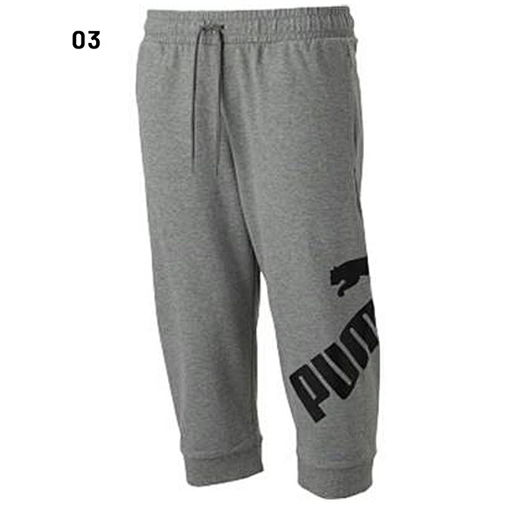 スウエット 7分丈パンツ メンズ/プーマ PUMA ESS+ ビッグロゴ3/4 パンツ/スポーツウェア ボトムス スエット 男性 トレーニング フィットネス ジム 普段使い/849182