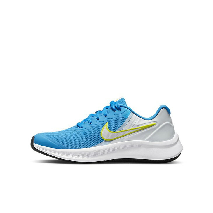 送料無料 キッズ シューズ ジュニア スニーカー 子供靴 22.5-25.0cm/ナイキ NIKE スターランナー3 GS ひも靴 ランニングシューズ 男の子 女の子 小学生 運動靴 カジュアル くつ/DA2776-009