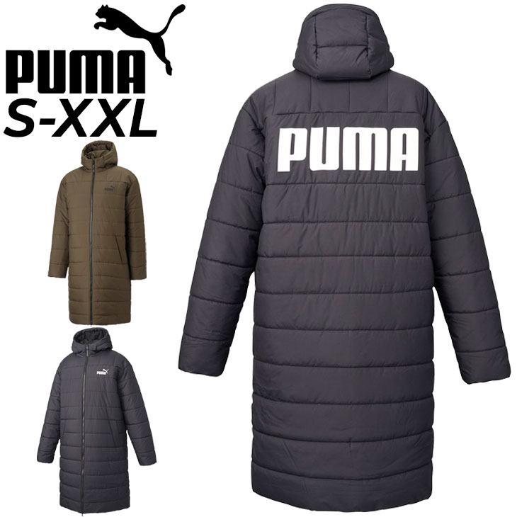 送料無料 ロングコート 中綿 メンズ アウター/プーマ PUMA ESS+ パデッドコート/ベンチコート 防寒 保温 撥水 防風 スポーツウェア 男性 デイリー カジュアル/672446【ギフト不可】