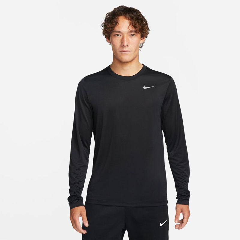 長袖 Tシャツ メンズ ナイキ NIKE Dri-FIT トレーニング スポーツウェア 速乾 フィットネス ジム ランニング ジョギング 男性 ブラック 黒 ロンT トップス サステナブル/DX0994-010