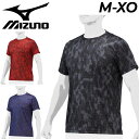 ミズノ 半袖 Tシャツ メンズ レディース mizuno グラフィック プリントT/トレーニング スポーツウェア 野球 ランニング ジョギング ジム 部活 ブラック ネイビー レッド 黒 紺 赤 トップス/12JAAT59