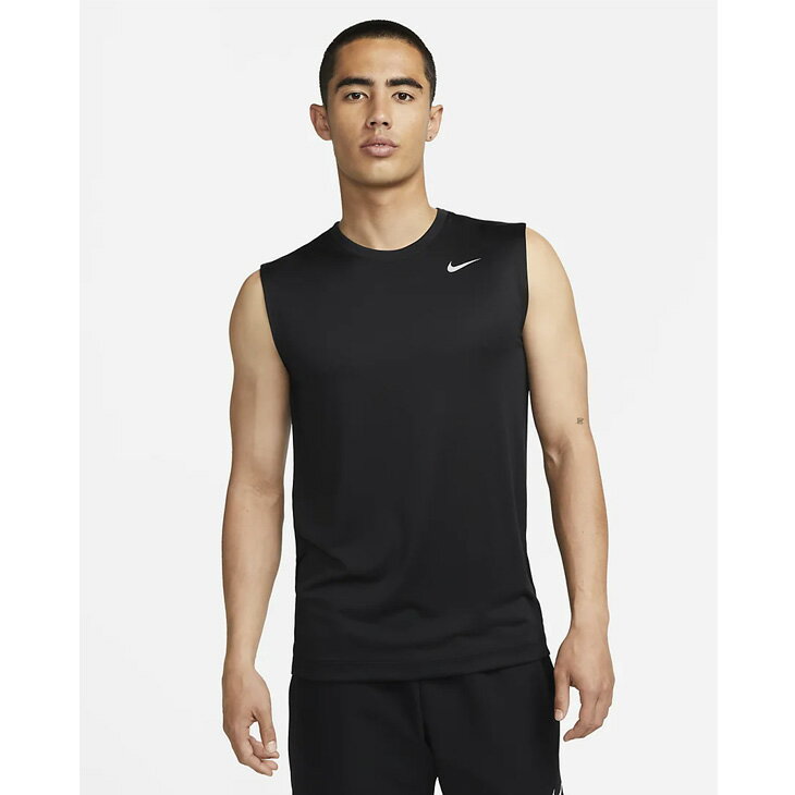 ナイキ ノースリーブシャツ タンクトップ メンズ NIKE Dri-FIT スリーブレス Tシャツ トレーニング スポーツウェア フィットネス ジム ランニング ジョギング 黒 ブラック 男性 トップス サス…