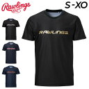 ローリングス Tシャツ 半袖 メンズ ユニセックス Rawlings スタイルロゴ TEE プリントT トレーニング スポーツウェア 野球 ジム フィットネス ...