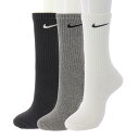 ナイキ ソックス 3足セット 靴下 メンズ レディース ジュニア NIKE 3P エブリデイ クッション クルーソックス 3足組 スポーツ トレーニング 通学 ...