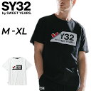 送料無料 半袖 Tシャツ メンズ SY32 by SWEET YEARS スウィートイヤーズ TURN OVER BOX LOGO TEE/スポーツウェア カジュアル 男性 ロゴ プリントT ブラック ホワイト 黒 白 トップス/13031J