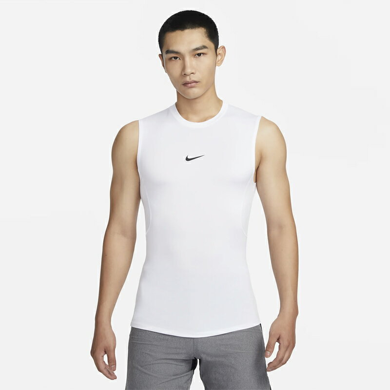 ナイキ タンクトップ  メンズ ナイキ ノースリーブ メンズ インナーシャツ NIKE ナイキ プロ Dri-FIT タイト フィットネストップ タンクトップ 白 ホワイト トレーニング ランニング 男性 スポーツウェア/FB7915-100【返品不可】