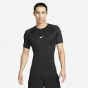 ナイキ メンズ 半袖シャツ NIKE ナイキ プロ Dri-FIT タイト フィットネストップ インナー 黒 ブラック Tシャツ アンダー トレーニング ランニ...