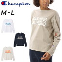 チャンピオン 長袖 Tシャツ レディース Champion プリントT コットンUSA カジュアル ウェア ロンT 女性 アメカジ カレッジ トップス/CW-Y412