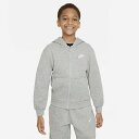 送料無料 ナイキ キッズ パーカー スウェット 130-160cm 子供服 NIKE クラブ フリース ジュニア フレンチ テリー フルジップ フーディ グレー...