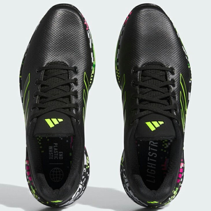 送料無料 アディダス メンズ ゴルフシューズ adidas GOLF ゼットジー23 グリッチ 高機能 メンズシューズ ローカット ひも靴 男性用 ブラック 黒 くつ ブランド/MCG32 3