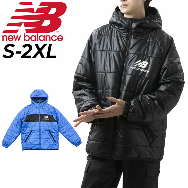 ニューバランス 中綿ジャケット メンズ Newbalance フード付き アウター 防寒ジャケット 保温 中わた コート メンズウェア メンズアウター スポーツ カジュアルウェア ウィンター 冬 ブランド 黒 スポーツアパレル/MJ13513