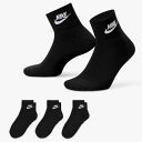 ナイキ NIKE 靴下 3足組 アンクルソックス メンズ レディース くるぶし丈 スポーツソックス ソックス 3Pソックス 3足セット メンズソックス レディー...