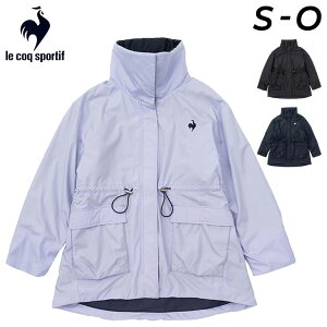 送料無料 ルコック ハーフコート レディース lecoq sportif ウィンドブレーカー 裏地あり アウター はっ水 防風 保温 フルジップ 無地 防寒コート 女性用 スポーティ カジュアル レディースウェア 秋冬 ジャンバー ジャケット ブランド スポーツアパレル/QMWWJK05