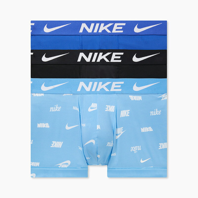 送料無料 ナイキ トランクス 3枚組 メンズ インナー USサイズ NIKE TRUNK 3PK ボクサーパンツ アンダーウェア 青 ブルー系 ブランド 男性用 下着/KE1156-GG8【返品不可】