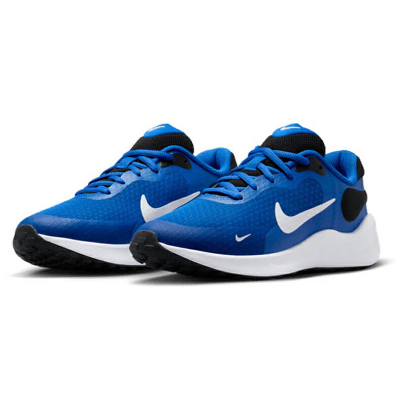 送料無料 ナイキ ジュニア ランニングシューズ NIKE レボリューション 7 GS ローカット 20-25cm ひも靴 子供靴 スニーカー キッズシューズ スポーティ カジュアル 子ども 小学生 運動靴 通学 学校 nike 青 ブルー ブランド スポーツ こども くつ/FB7689-401のサムネイル