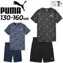 ◆ 商品詳細情報 ◆ ブランド プーマ PUMA 商品番号 681412 カラー (01)プーマブラック (14)クラブネイビー サイズ 130cm 140cm 150cm 160cm 素材 本体: 100% ポリエステル 原産国 バングラデシュ製 ◆画像のカラーについて◆ 商品画像のカラーにつきましては、PC、モバイルなど閲覧環境等により実物のカラーと多少異なることもございます。 予めご理解のうえご注文を賜りますようお願いいたします。 ギフト対応 ※メーカー希望小売価格はメーカーサイトに基づいて掲載しています (記載価格が税抜き価格になっている場合もございます)【プーマ PUMA / キッズ / 上下セット】 ◆　商　品　説　明 ◆ □□□当店で販売しております商品はすべて【正規取扱品】です□□□ ★メール便1点までOK★ プーマ(PUMA)から、キッズの半袖Tシャツと半ズボンの上下セットです。 アクティブスポーツコレクションに、 Tショーツとショーツがセットになったお得なアイテムが登場。 dryCELLテクノロジーを使用しており、汗をかいても衣服内がべたつかず快適な着心地。 ラグランスリーブで肩や腕が動かしやすく、お子様のアクティブシーンにぴったりのアイテムです。 Tシャツに施されたプーマロゴのデザインもポイント。セットだけでなく単品でも着用いただけます。 ◯特徴 ・リサイクル素材使用：表面処理を除き100%リサイクル素材を使用しています。 ・dryCELL:吸水速乾の高機能素材により、運動中の衣服内もドライで快適 ◯詳細 ・レギュラーフィットで程よいフィット感で快適な着心地 ・ラグラン半袖Tシャツ ・ショートパンツには調整できる内部ドローコード付きのウエストゴム ・145gsm、 インターロック ・Tシャツには全面プリントデザイン ・Tシャツには熱転写プーマキャットロゴ ・ショートパンツにはラバーキャットロゴプリント ■こちらの商品はトップス・ボトムスのセット商品になります