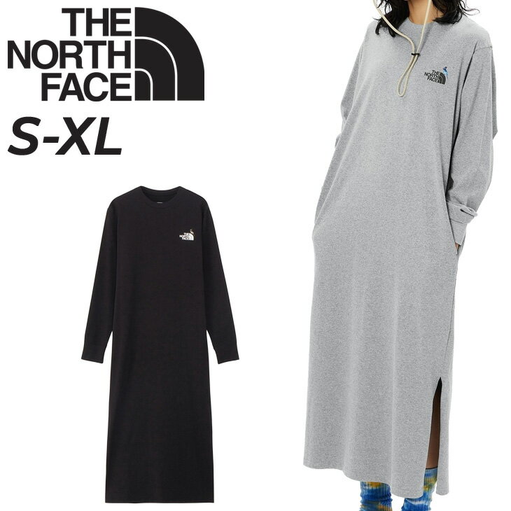 送料無料 ノースフェイス ワンピース 長袖 レディース THE NORTH FACE Zoo Picker Onepiece ロング丈 ドレス キャンプ アウトドアウェア カジュアル リラックス ルームウェア 女性用 服 レディースウェア ブランド アパレル/NTW32440のサムネイル