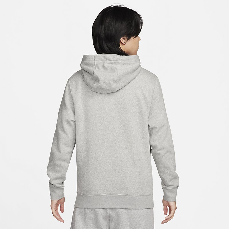 送料無料 ナイキ パーカー 長袖 メンズ スウェット NIKE Club プルオーバー パーカ フーディ スポーツウェア ロゴ スエット トレーニング カジュアル スポーティ 男性用 服 nike グレー 灰色 スウェットシャツ メンズウェア ブランド アパレル/FN2635-063
