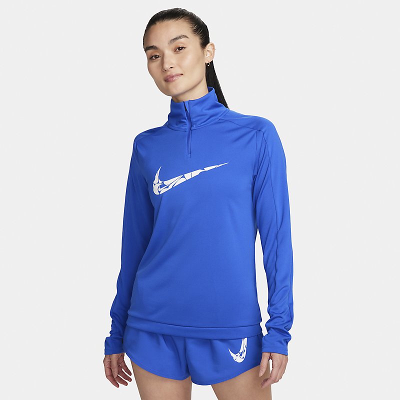 ナイキ 送料無料 ナイキ 長袖シャツ レディース NIKE Dri-FIT 1/4ジップ ミッド レイヤー 速乾 スポーツウェア ウエア ランニング マラソン トレーニング フィットネス 運動 女性用 青 ブルー ブランド アパレル/FN2637-405