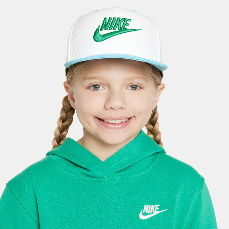 楽天WORLD　WIDE　MARKETナイキ 帽子 キッズ ジュニア NIKE Dri-FIT プロ ストラクチャード フューチュラ キャップ 子供用 ベースボールキャップ 子ども スポーツ アクセサリー nike カジュアル 刺繍ロゴ 白 ホワイト系 スポーティ キッズウェア ブランド アパレル/FB5081-100