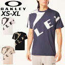 オークリー 半袖 Tシャツ メンズ OAKLEY トレーニングシャツ 接触冷感 吸汗速乾 ドライ 抗菌防臭 トップス スポーツウェア 男性用 クルーネック プリントT ビッグロゴ メンズウェア 高機能ウエア 服 春夏 ブランド アパレル/FOA406334