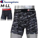 チャンピオン ボクサーパンツ メンズ Champion ストレッチジャージ ボクサーブリーフ 1枚入り 前開き 総柄 アンダーウェア ウエア 吸汗速乾 抗菌 防...