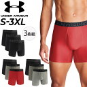 送料無料 アンダーアーマー ボクサーパンツ 3枚組 メンズ UNDERARMOUR UAパフォーマンステック 6インチ アンダーウェア 3枚セット 男性 紳士用...