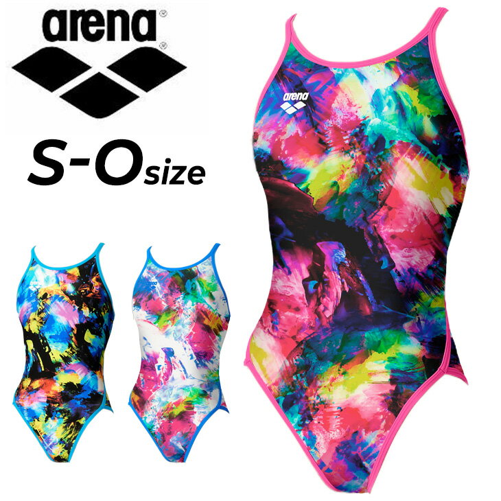送料無料 アリーナ レディース 水着 水泳 競泳 練習用 arena TOUGHSUIT トレーニングワンピース オープンバック 女性用 女子 パッドなし 総柄 練習用水着 スイムウェア ウエア ブランド 水泳ウエア/AS4FWM05W【返品不可】