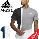 送料無料 アディダス 半袖シャツ メンズ モックネック ゴルフウェア adidas GOLF HEAT.RDY カラーブロック モック 男性 紳士用 ゴルフシャ...