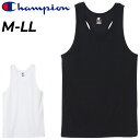 チャンピオン リブタンクトップ メンズ Champion インナーシャツ 綿混 U首 Uネック 男性 アンダーウェア 吸汗速乾 タグレス ノースリーブ 袖なし ...