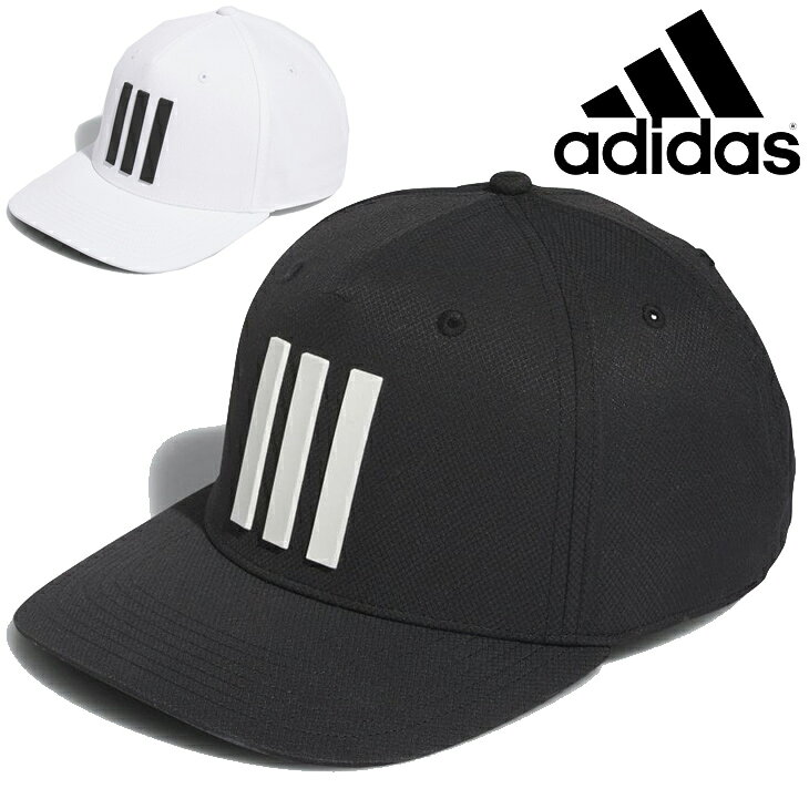 アディダス ゴルフキャップ 帽子 メンズ adidas GOLF ツアー スリーストライプス キャップ 軽量 日差し対策 刺しゅうロゴ ツアースタイル ゴルフウェア 男性 紳士用 ぼうし アクセサリー ブランド アパレル/ENI99