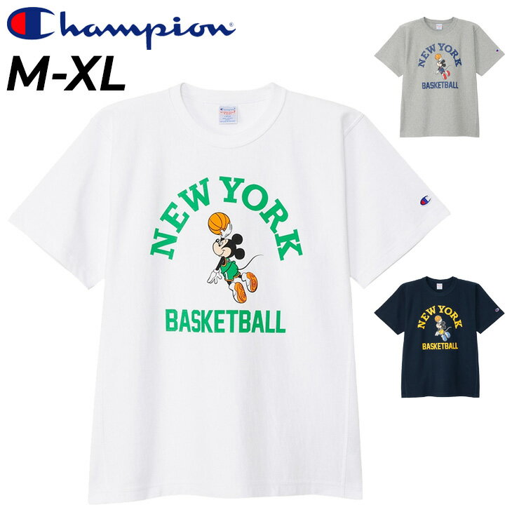 送料無料 チャンピオン 半袖 Tシャツ メンズ Champion リバースウィーブ ディズニーコラボ Disney ミッ..