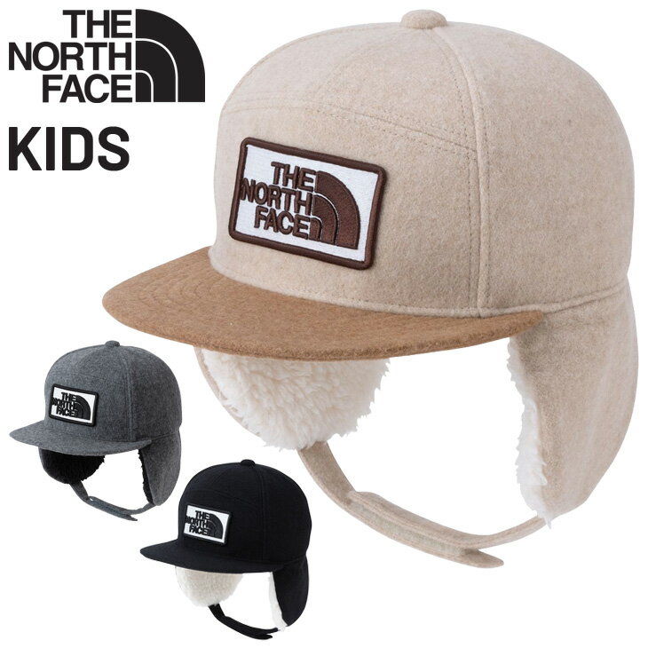 楽天WORLD　WIDE　MARKET送料無料 ザ・ノース・フェイス キッズ 防寒用 帽子 耳当て付 THE NORTH FACE ウィンター トラッカーキャップ あごストラップ付 フリース 子ども用 ジュニア 保温 2WAY ぼうし アウトドア 雪遊び カジュアル 子供 こども 秋冬 ブランド アパレル/NNJ42321