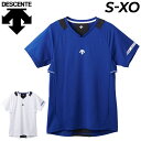 デサント 半袖 バレーボールシャツ メンズ DESCENTE プラクティスシャツ 限定 バレーボールウェア Vネック トップス 男性 男子 練習着 半袖シャツ ...