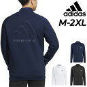 送料無料 アディダス ゴルフジャケット メンズ ゴルフウェア adidas GOLF ダンボールニット バックロゴ付き フルジップ アウター 男性 紳士用 上着...
