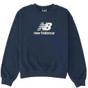 送料無料 ニューバランス スウェットシャツ レディース NewBalance Stacked Logo 長袖 トレーナー クルーネック ロゴ オーバーサイズ 女...