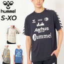 ヒュンメル 半袖シャツ メンズ hummel プラクティスシャツ サッカーウェア フットサル 吸汗速乾 北欧風 プリントTシャツ スポーツウェア トップス 男性...