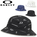 オークリー 帽子 ハット帽 メンズ レディース OAKLEY Essential Logo Hat 25.0 バゲットハット ユニセックス ロゴ総柄 ぼうし バ...