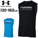 アンダーアーマー ノースリーブ Tシャツ キッズ ジュニア 子供服 UNDER ARMOUR UAテック ブラーロゴ スリーブレスシャツ 130cm 140cm...